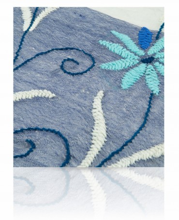 Палантин Женский ZW.EMB/BLEU.GREY